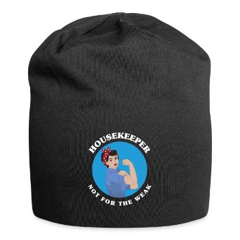Haushälterin Putzfrau Stark - Jersey-Beanie - Schwarz - Vorne