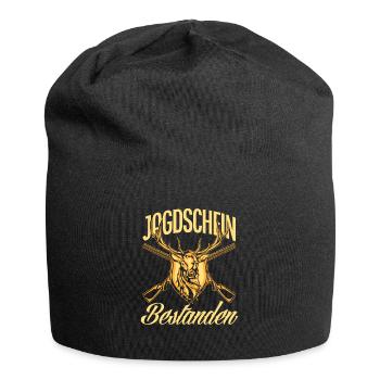 Jäger Jagdschein Bestanden Geschenk - Jersey-Beanie - Schwarz - Vorne