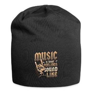 Musik Ist, Was Gefühle Wie Rock And Roll Klingen - Jersey-Beanie - Schwarz - Vorne