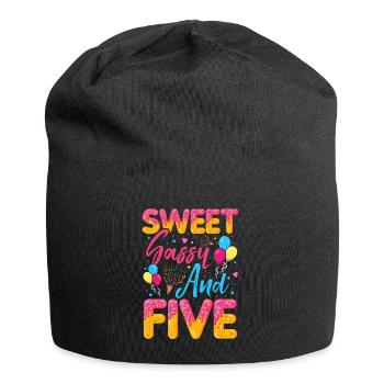 Sweet Sassy And Five Sprinkles Delicious Doughnut - Jersey-Beanie - Schwarz - Vorne
