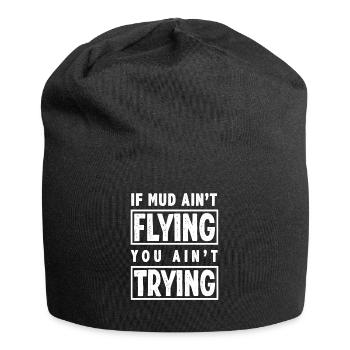 Motocross Spruch Matsch - Jersey-Beanie - Schwarz - Vorne