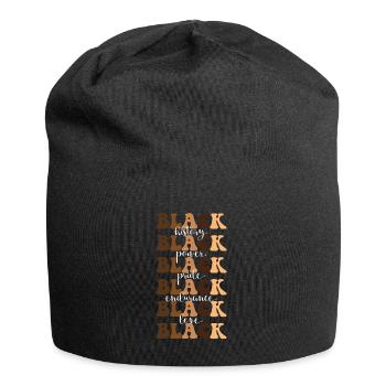 Black History Black Power Black - Jersey Beanie - black - Front