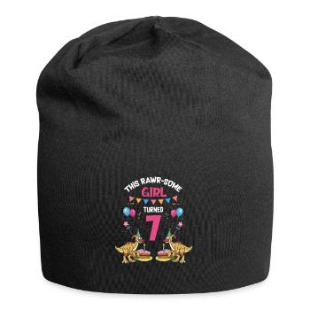 Parasaurolophus Kids Design Dinosaurs - Jersey Beanie - black - Front