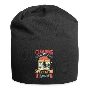 Reinigung Ist Kein Zuschauersport, Hausreinigung. - Jersey-Beanie - Schwarz - Vorne
