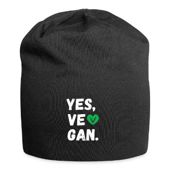 Yes We Can Vegan protection des animaux - Bonnet en jersey - noir - Devant