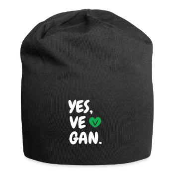 Yes We Can Vegan protection des animaux - Bonnet en jersey - noir - Devant
