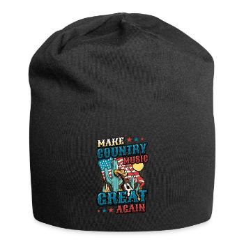 Macht Country-musik Wieder Großartig. - Jersey-Beanie - Schwarz - Vorne
