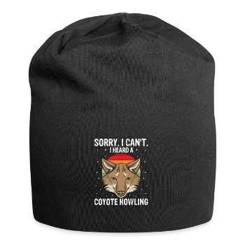 Kojoten Design für Kojotentöter - Jersey-Beanie - Schwarz - Vorne