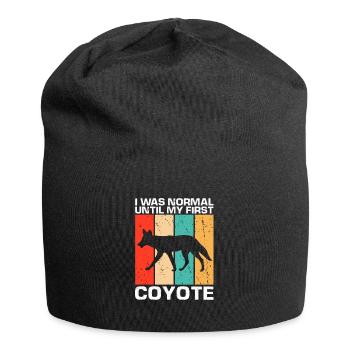 Kojoten Design für Kojotentöter - Jersey-Beanie - Schwarz - Vorne
