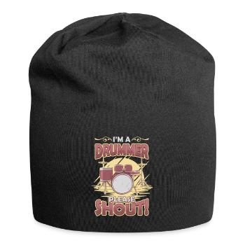 Je suis batteur, s’il vous plaît crier. - Bonnet en jersey - noir - Devant