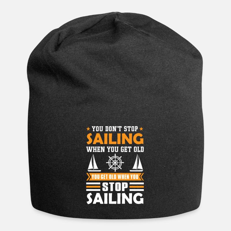 Segler Segeln Alter Rente Spruch - Jersey-Beanie - Schwarz