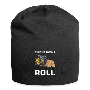 Gabelstaplerbediener und Gabelstaplerfahrer - Jersey-Beanie - Schwarz - Vorne