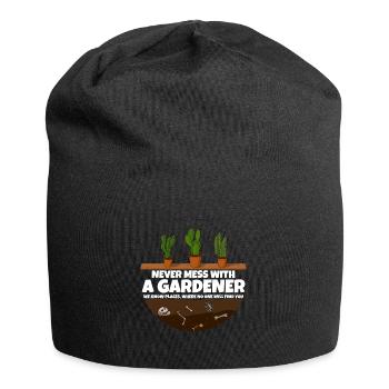N’investissez jamais avec un jardinier I Gardener disant - Bonnet en jersey - noir - Devant