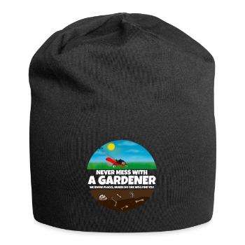 N’investissez jamais avec un jardinier I Gardener disant - Bonnet en jersey - noir - Devant