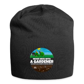 N’investissez jamais avec un jardinier I Gardener disant - Bonnet en jersey - noir - Devant
