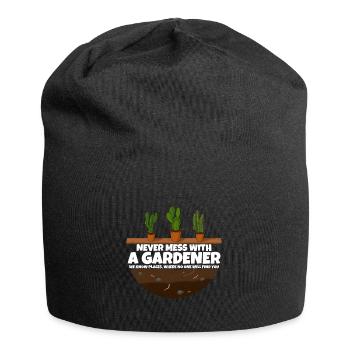 N’investissez jamais avec un jardinier I Gardener disant - Bonnet en jersey - noir - Devant