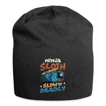 Ninja Sloth lent mais mortel - Bonnet en jersey - noir - Devant
