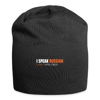 I Speak Russian Fluently After 5 Beers - Jersey Beanie - black - Front