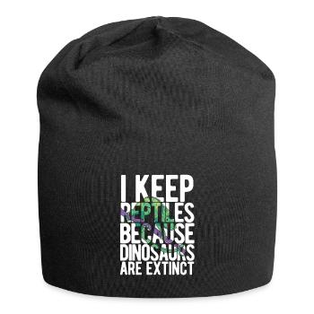 Eidechsen Für Besitzer Von Reptilien - Jersey-Beanie - Schwarz - Vorne