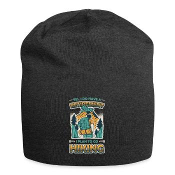 Ruhestandsplan, Wandern, Rentner, Wanderer. - Jersey-Beanie - Anthrazit - Vorne