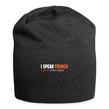 I Speak French Fluently After 5 Beers - Jersey Beanie - black - Front