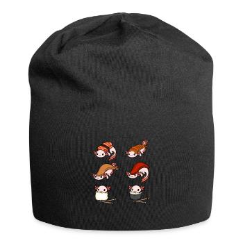Sushi Liebhaber Geschenk Axolotl Japanisch Sushi - Jersey-Beanie - Schwarz - Vorne