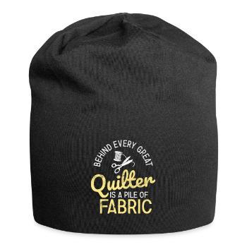 Quilten von Tagesdecken - Jersey-Beanie - Schwarz - Vorne