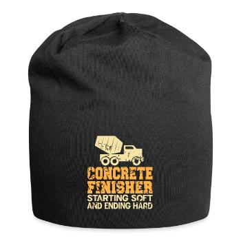 Concrete construction design for construction workers and construction site - Jersey Beanie - black - Front