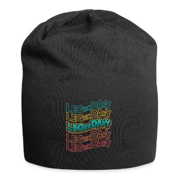 Gym Bodybuilding Leg Day - Jersey Beanie - black - Front