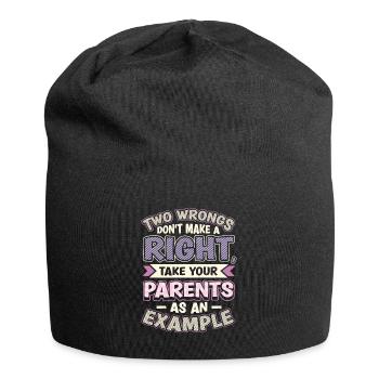 Zwei Ungerechtigkeiten Ergeben Kein Recht. - Jersey-Beanie - Schwarz - Vorne