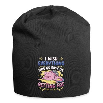 Selbstironie Übergewicht Im Fett - Jersey-Beanie - Schwarz - Vorne