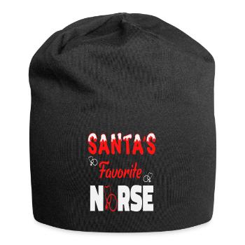 Santas Nurse - Jersey Beanie - black - Front