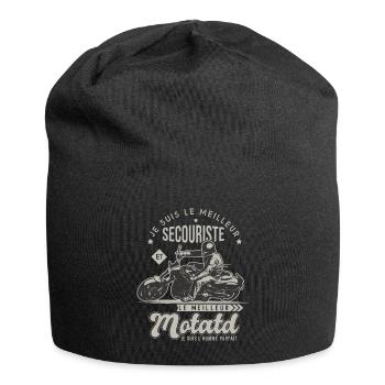 Motard le meilleur secouriste cadeau cool - Bonnet en jersey - noir - Devant