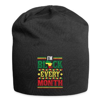 Je suis noir tous les mois Histoire des Noirs - Bonnet en jersey - noir - Devant