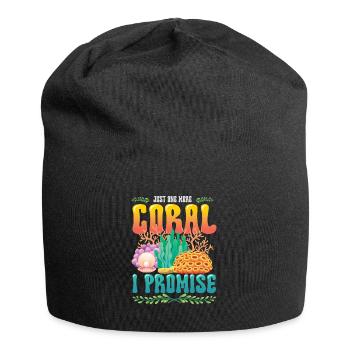 Nur Noch Eine Koralle Verspreche Ich, Riffbecken - Jersey-Beanie - Schwarz - Vorne