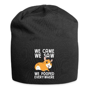 Nagetier Meerschwein Meerschweinchen - Jersey-Beanie - Schwarz - Vorne