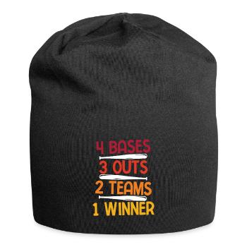 Baseball - Jersey-Beanie - Schwarz - Vorne