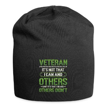 Stolz Auf Veteran, Anerkennung, Veterans Day. - Jersey-Beanie - Schwarz - Vorne