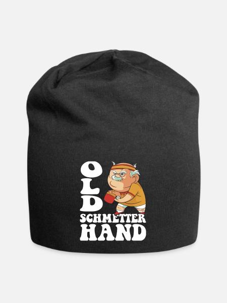 Old Schmetterhand Outfit für Tischtennisspieler - Jersey-Beanie - Schwarz