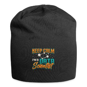 Ruhe Bewahren, Ich Bin Ein Datenwissenschaftler - Jersey-Beanie - Schwarz - Vorne