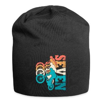 7. Geburtstag Bmx Fahrrad 7 Jahre Geschenk - Jersey-Beanie - Schwarz - Vorne