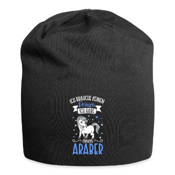 Ich brauche keinen Prinzen - Araber - Jersey-Beanie - Schwarz - Vorne