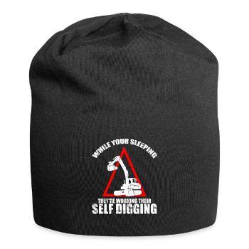 Bagger für Schwermaschinenführer - Jersey-Beanie - Schwarz - Vorne