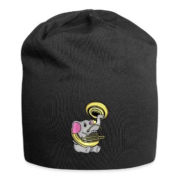 Sousaphone Music Big Band Orchestra Cute Elephant - Jersey Beanie - black - Front