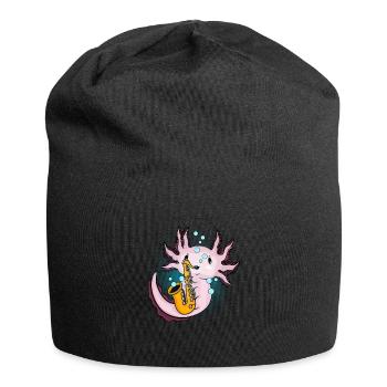 Axolotl Jazz Musik Geschenk Kinder Saxophon - Jersey-Beanie - Schwarz - Vorne