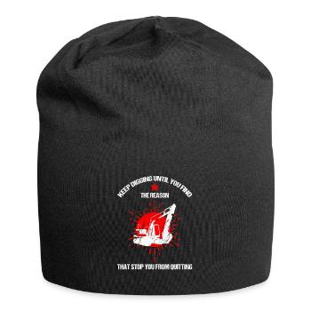 Heavy Equipment Operator and Excavator Operator Design - Jersey Beanie - black - Front