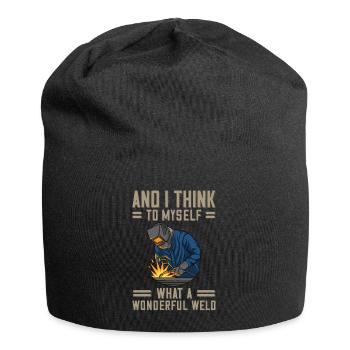 Welder saying for proud metal workers and - Jersey Beanie - black - Front