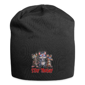 Opossum Design für Possum Fans und Opossum Fans - Jersey-Beanie - Schwarz - Vorne