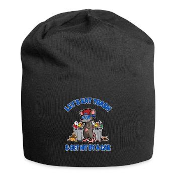 Opossum Design für Possum Fans und Opossum Fans - Jersey-Beanie - Schwarz - Vorne