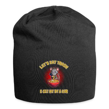 Opossum Design für Possum Fans und Opossum Fans - Jersey-Beanie - Schwarz - Vorne